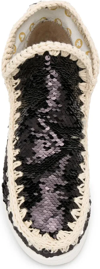 Sequinned Ankle-Length Boots - Image 4