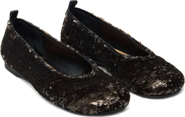 Sequinned Ballerina Flats - Image 2