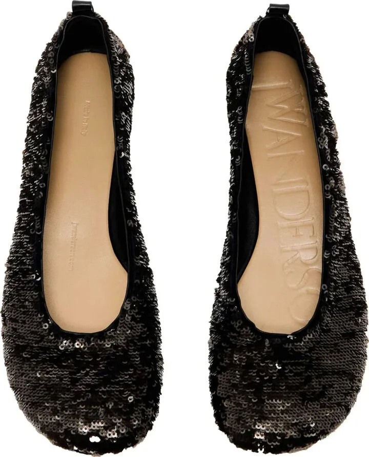 Sequinned Ballerina Flats - Image 4