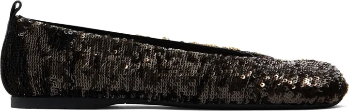 Sequinned Ballerina Flats
