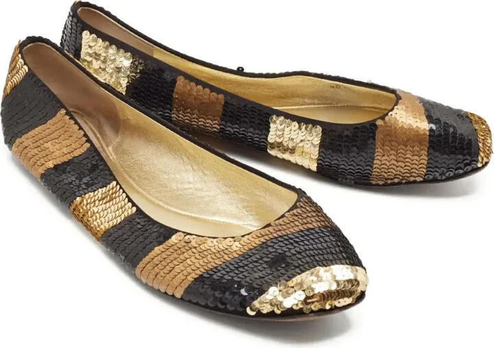 Sequinned Ballet Flats - Image 2