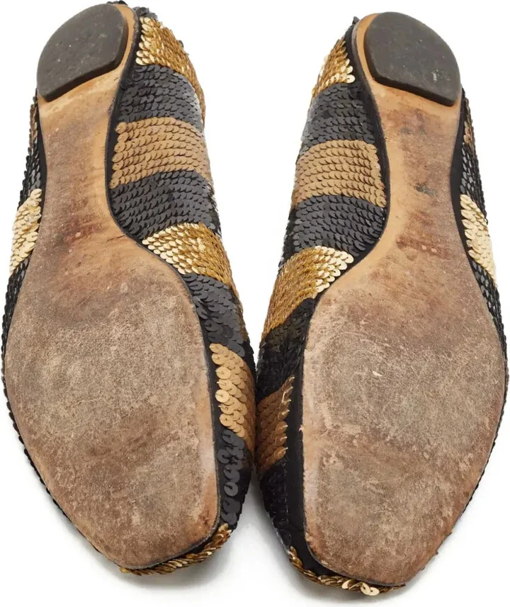 Sequinned Ballet Flats - Image 3