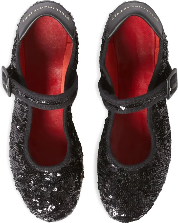 Sequinned Ballet Flats - Image 4
