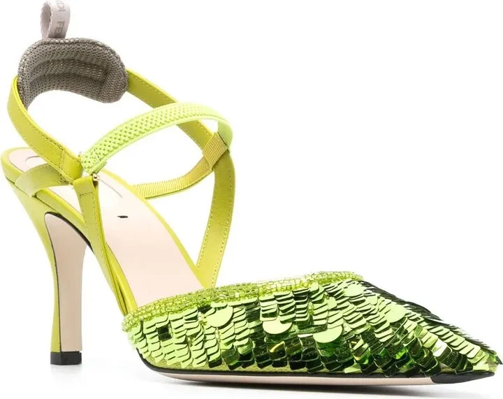 Sequinned Point-Toe Pumps - Image 2