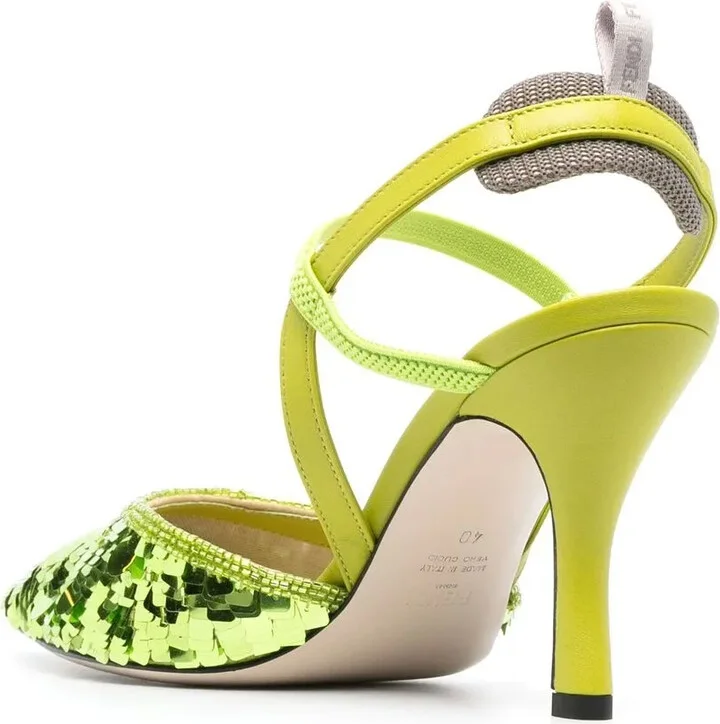 Sequinned Point-Toe Pumps - Image 3