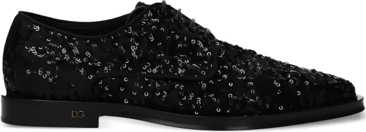 Sequins Lace-up Shoes