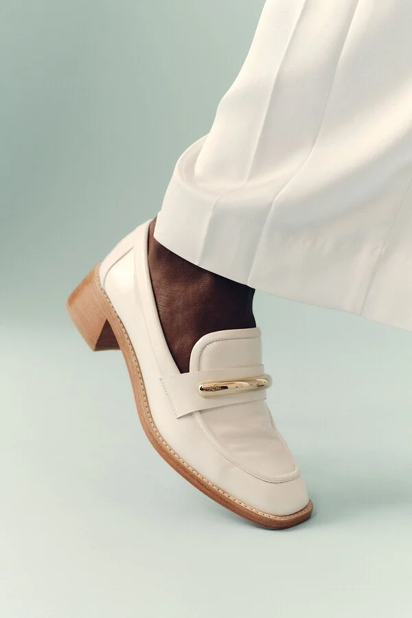 Serena Crescent Loafer In Colour Ivory Size 38 - Image 2