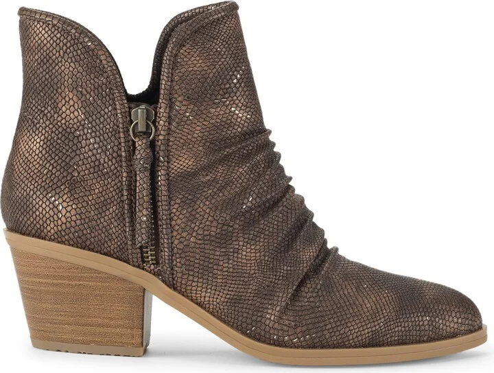 Serentiy Snakeskin Scrunch Block Heel Bootie - Image 4
