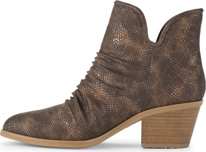 Serentiy Snakeskin Scrunch Block Heel Bootie - Image 7