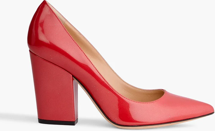 Sergio 90 patent-leather pumps