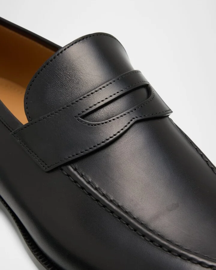 Sergio Leather Penny Loafers - Image 9