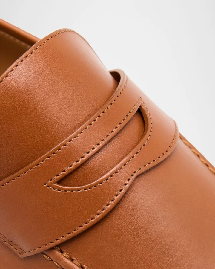 Sergio Leather Penny Loafers - Image 10