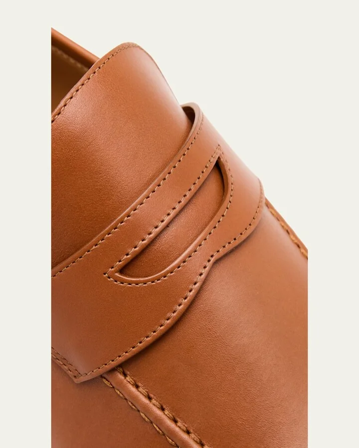 Sergio Leather Penny Loafers - Image 9