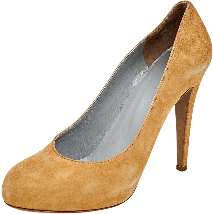 Sergio Rossi Beige Suede Pumps Size 40.5