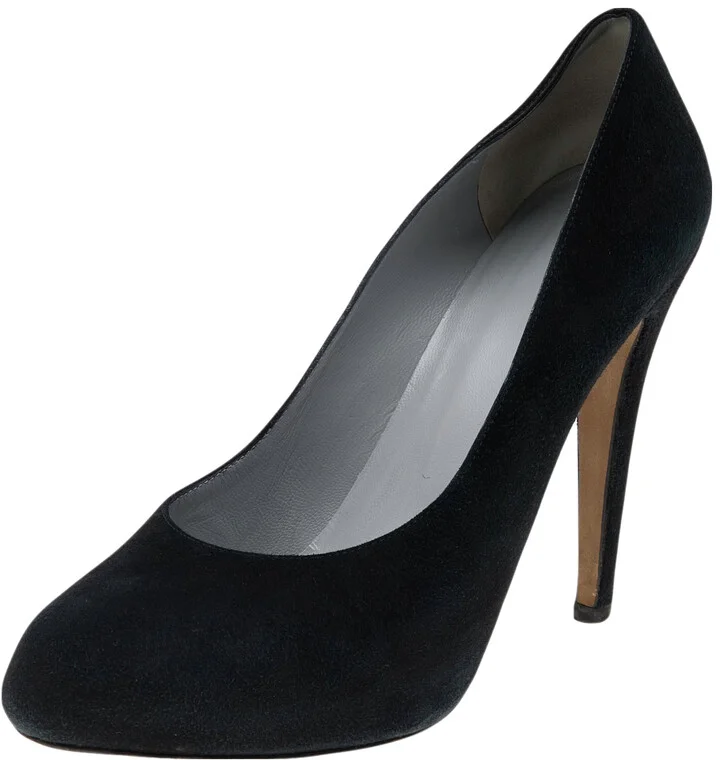 Sergio Rossi Black Suede Pumps Size 40.5