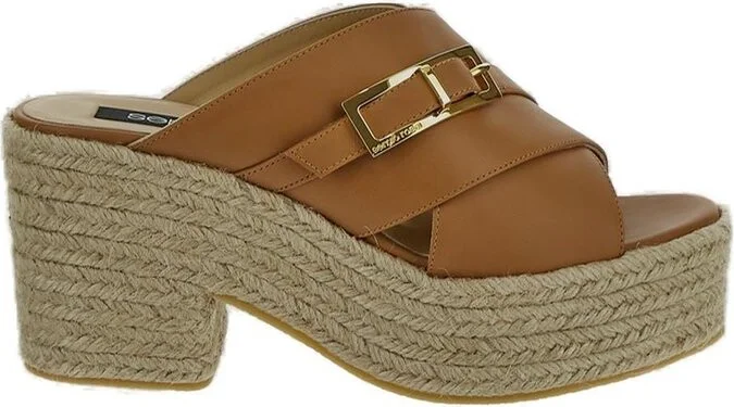 Sergio Rossi Crossover Strapped Heel Sandals