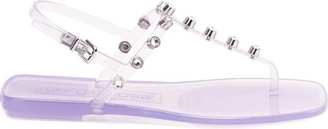 Sergio Rossi Crystal Embellished Flat Sandals