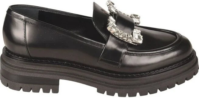 Sergio Rossi Embellished Slip-On Loafers