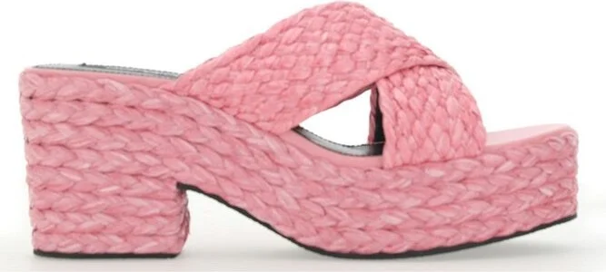 Sergio Rossi High Block Heel Open Toe Mules
