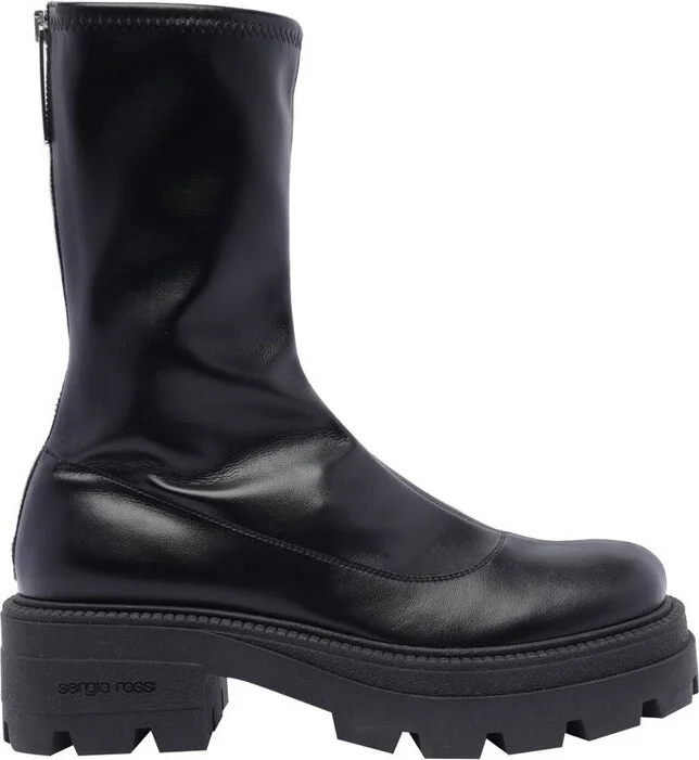 Sergio Rossi Round-Toe Ankle Boots