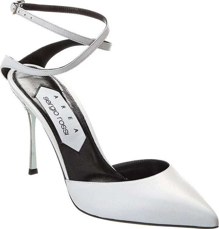 Sergio Rossi Satin Ankle Wrap Pump