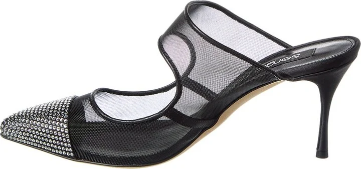 Sergio Rossi Satin & Mesh Pump - Image 2