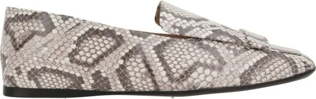 Sergio Rossi Square Toe Embossed Slip-On Loafers