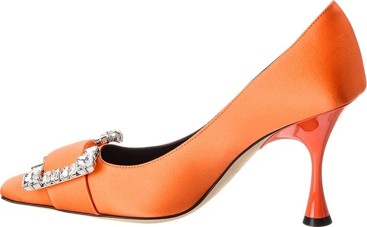 Sergio Rossi Sr Twenty Buckle Satin Pump - Image 2
