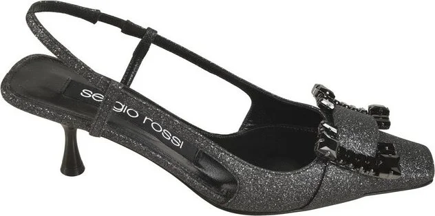 Sergio Rossi Sr Twenty Embellished Ankle-Wrap Pumps