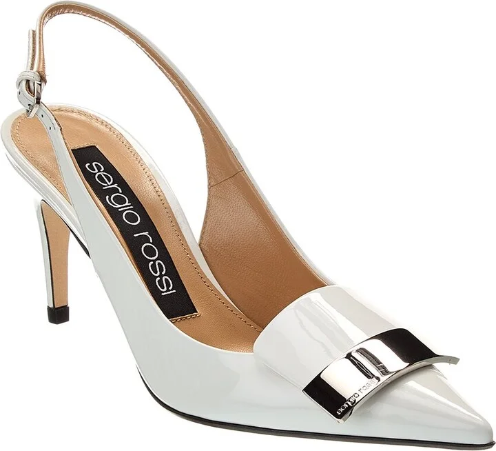 Sergio Rossi Sr1 Patent Slingback Pump