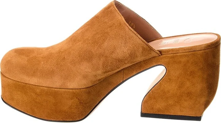 Sergio Rossi Suede Platform Mule - Image 2