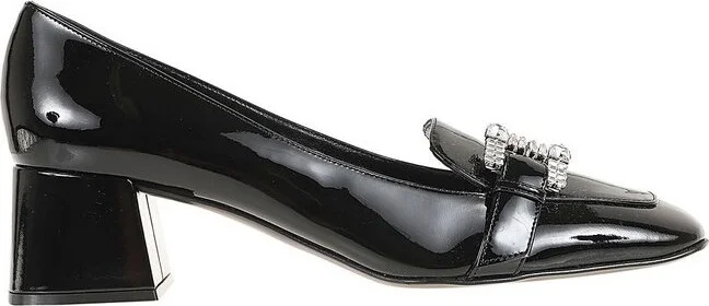 Sergio Rossi Twenty Buckle Square-Toe Pumps