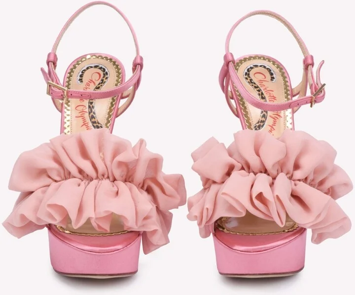 Serine 145 Ruffled Leather Heels - Image 3