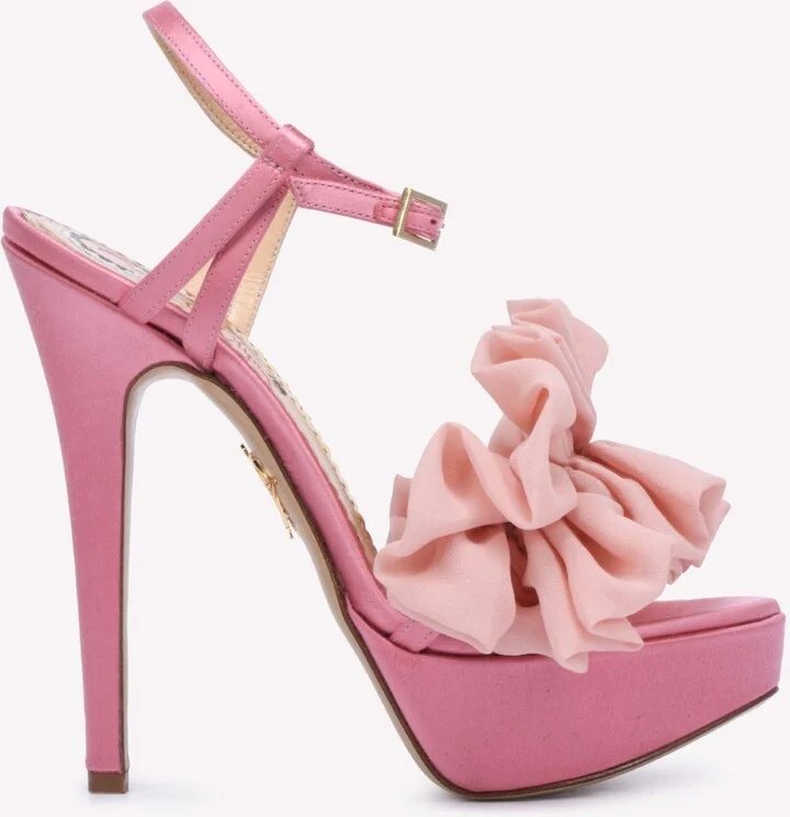 Serine 145 Ruffled Leather Heels
