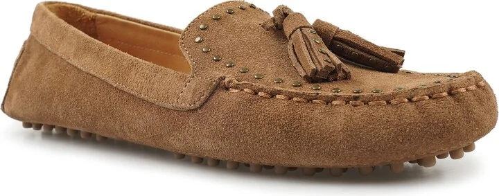 Serinna Studded Tassel Driving Loafer