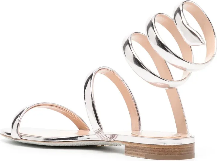 Serpente metallic-finish sandals - Image 3