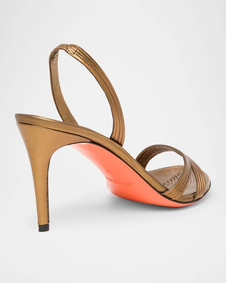 Serpentine Metallic Halter Sandals - Image 2