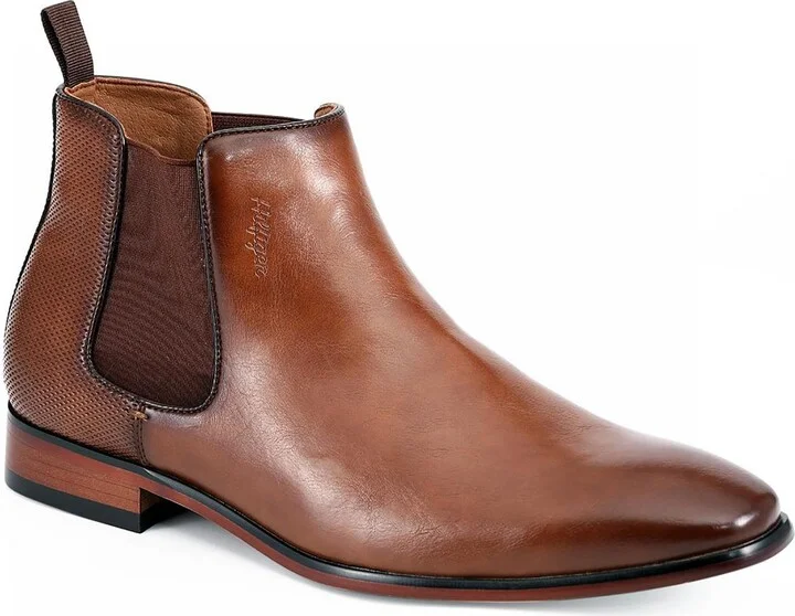 Sesame Mens Faux Leather Slip-On Chelsea Boots
