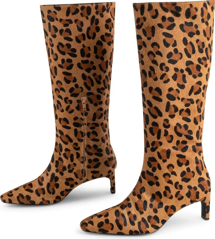 Seville Cheetah Knee High Boot-Multicolor