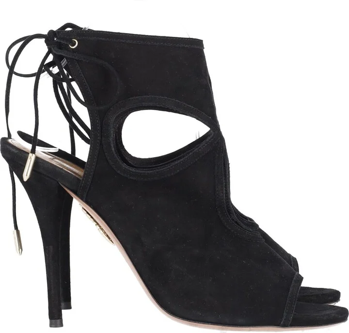 Sexy Thing 105 Cutout Sandals in Black Suede