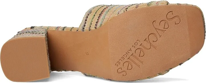 Seychelles Adapt Raffia Women's Sandals Stripe : 6 M, Leather - Image 3
