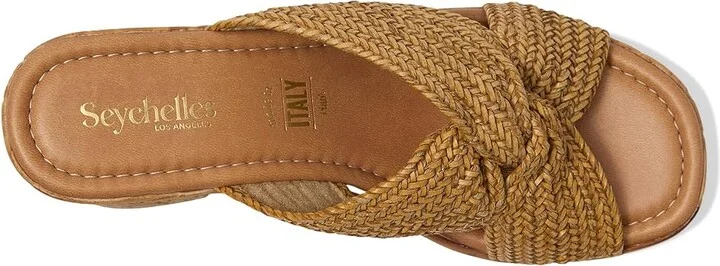 Seychelles Adorned Raffia Platform Slide Women's Wedge Shoes Lavender : 9 M, Synthetic - Image 8