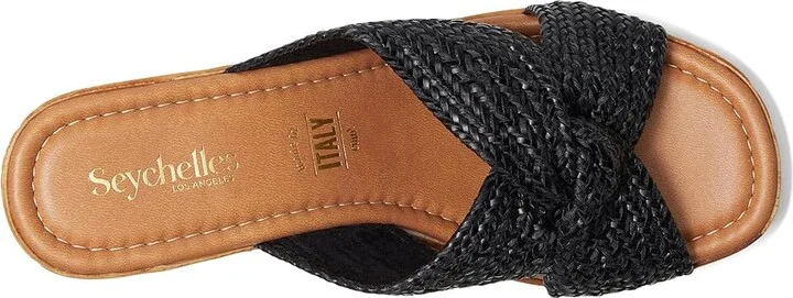 Seychelles Adorned Raffia Slide Sandal Women's Dress Sandals Black : 9 M, Synthetic - Image 2