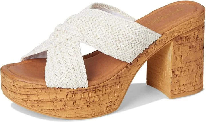 Seychelles Adorned Raffia Slide Sandal Women's Dress Sandals White : 8 M, Synthetic - Image 5