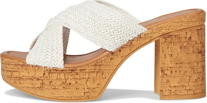 Seychelles Adorned Raffia Slide Sandal Women's Dress Sandals White : 8 M, Synthetic - Image 6