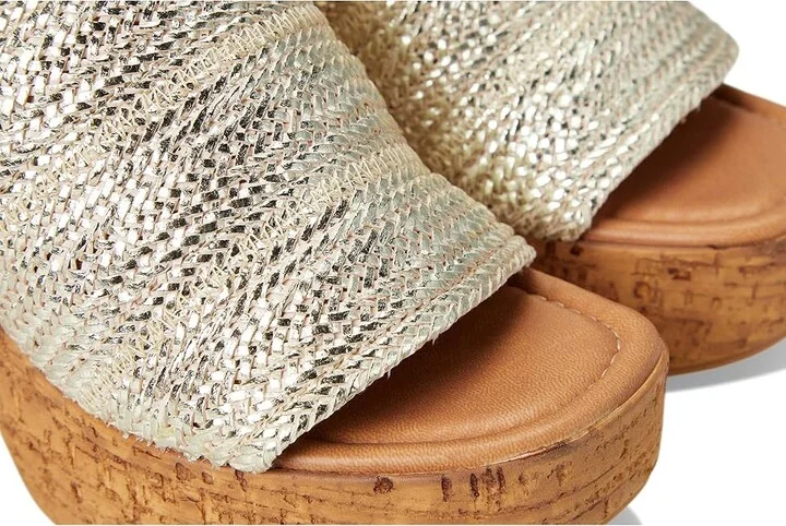 Seychelles Applause Metallic Woven Sandal Women's Sandals Light Gold Polyurethane : 9.5 M, Leather - Image 7