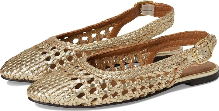 Seychelles Avalon Metallic Leather Women's Flat Shoes Gold Leather : 8 M, Leather/Rubber