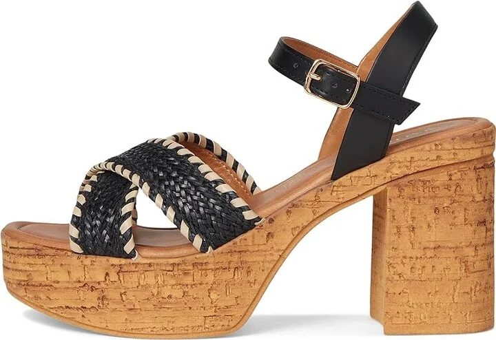 Seychelles Bravo Women's Wedge Shoes Black/Natural Raffia : 10 M, Synthetic - Image 6