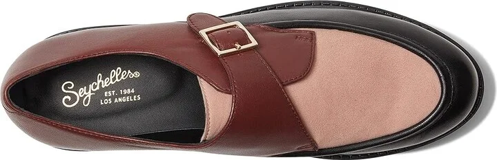 Seychelles Catch Me Women's Flat Shoes Burgundy/Blush Leather : 7 M - Image 2