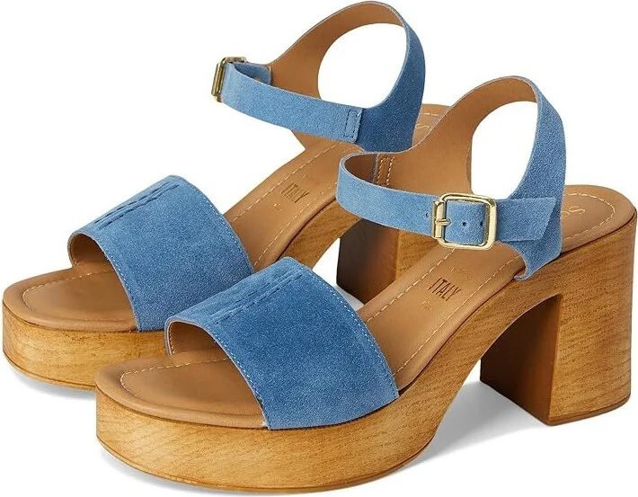 Seychelles City Scape Suede Sandal Women's Sandals Blue Suede : 10 M, Leather/Suede